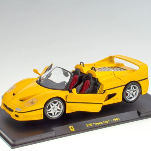 1:24 Hachette Bburago Ferrari Collection Ferrari F50 open top yellow 1995 with display - Image 3