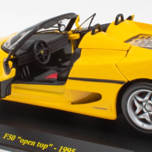 1:24 Hachette Bburago Ferrari Collection Ferrari F50 open top yellow 1995 with display - Image 6