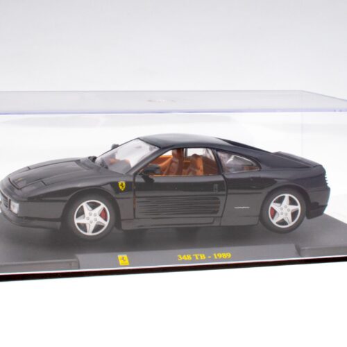 1:24 Hachette Bburago Ferrari Collection Ferrari 348 TB black 1989 with display