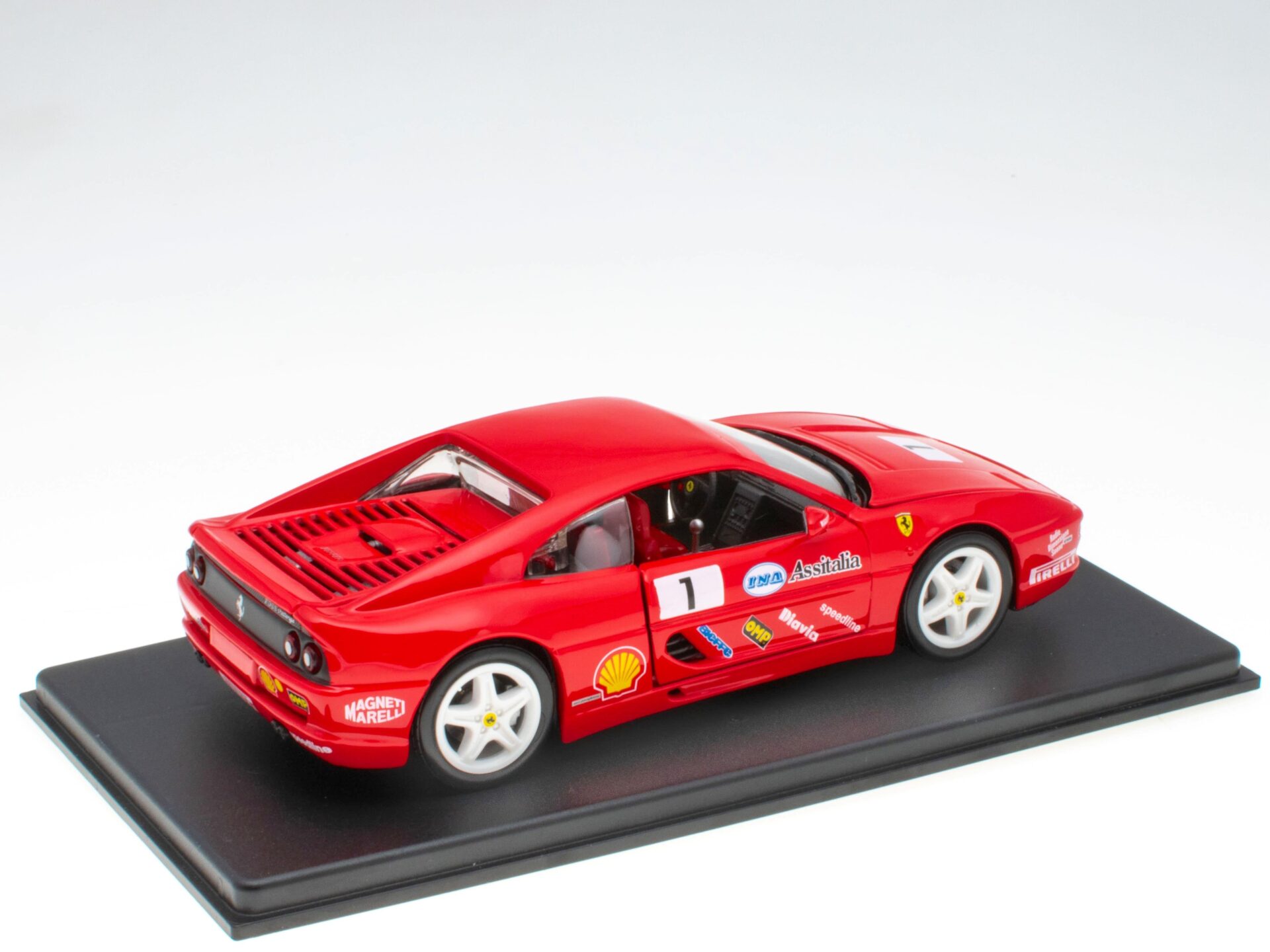 1:24 Hachette Bburago Ferrari Collection Ferrari F355 Challenge red 1995 with display