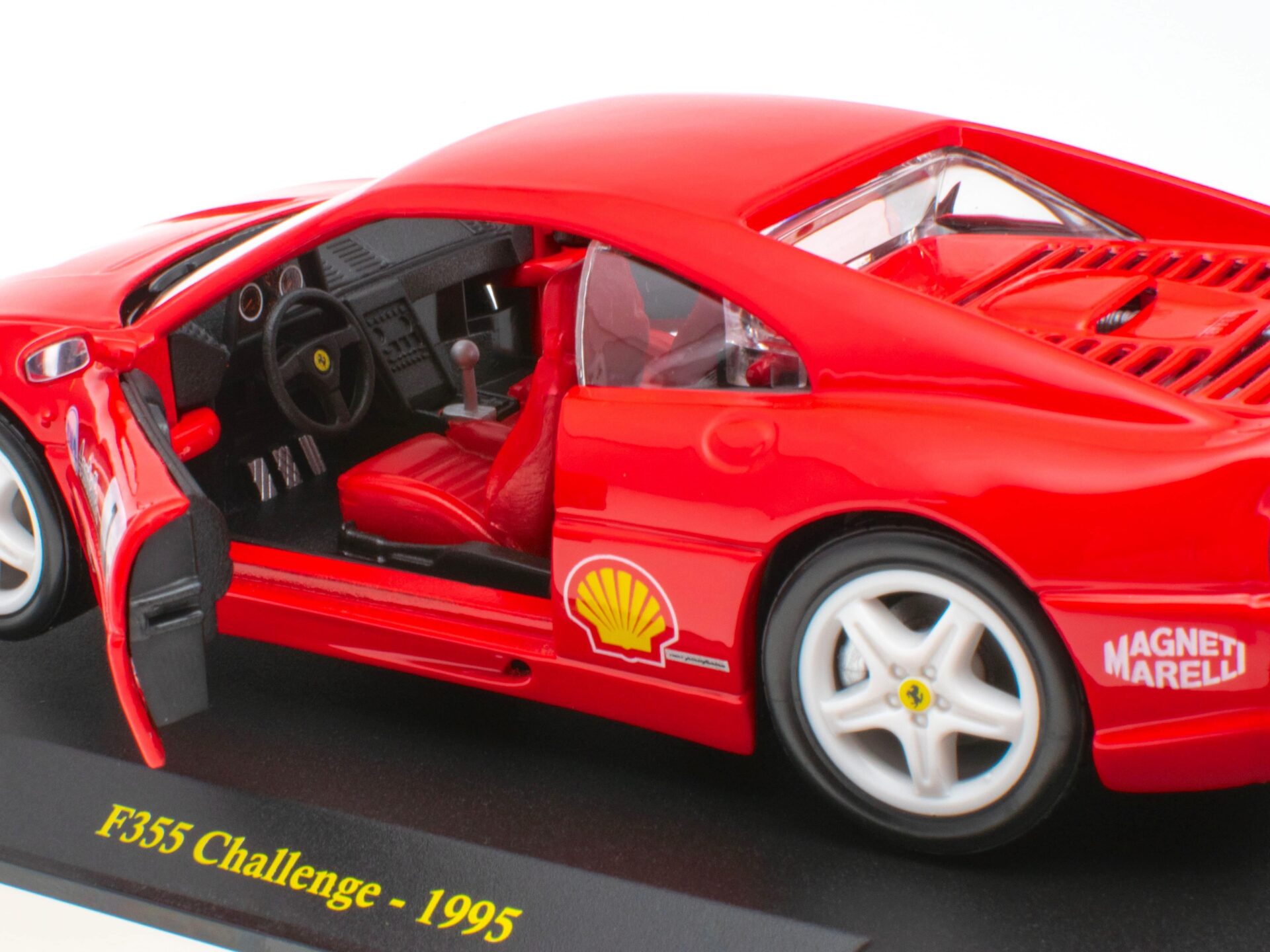 1:24 Hachette Bburago Ferrari Collection Ferrari F355 Challenge red 1995 with display