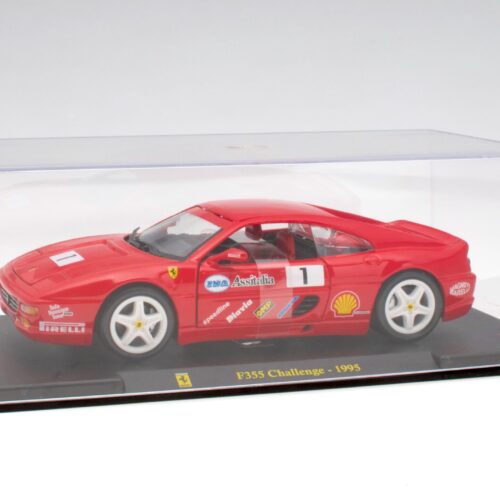 1:24 Hachette Bburago Ferrari Collection Ferrari F355 Challenge red 1995 with display