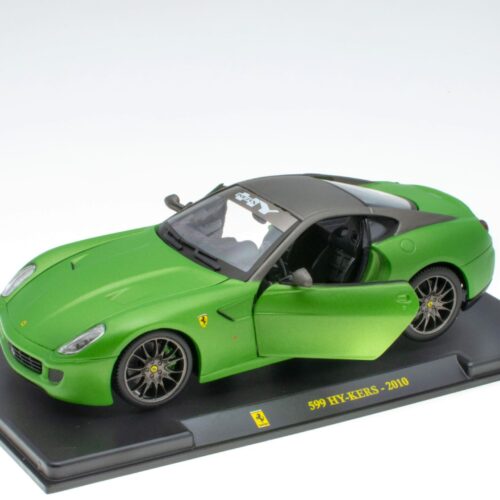 1:24 Hachette Bburago Ferrari Collection Ferrari 599 HY-KERS green 2010 with display