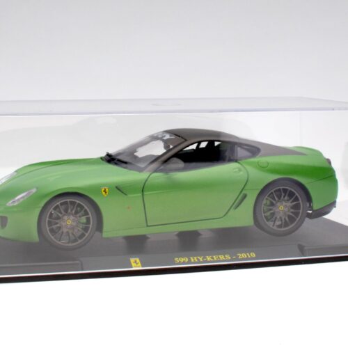 1:24 Hachette Bburago Ferrari Collection Ferrari 599 HY-KERS green 2010 with display