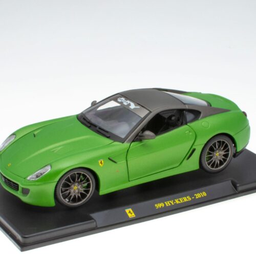 1:24 Hachette Bburago Ferrari Collection Ferrari 599 HY-KERS green 2010 with display