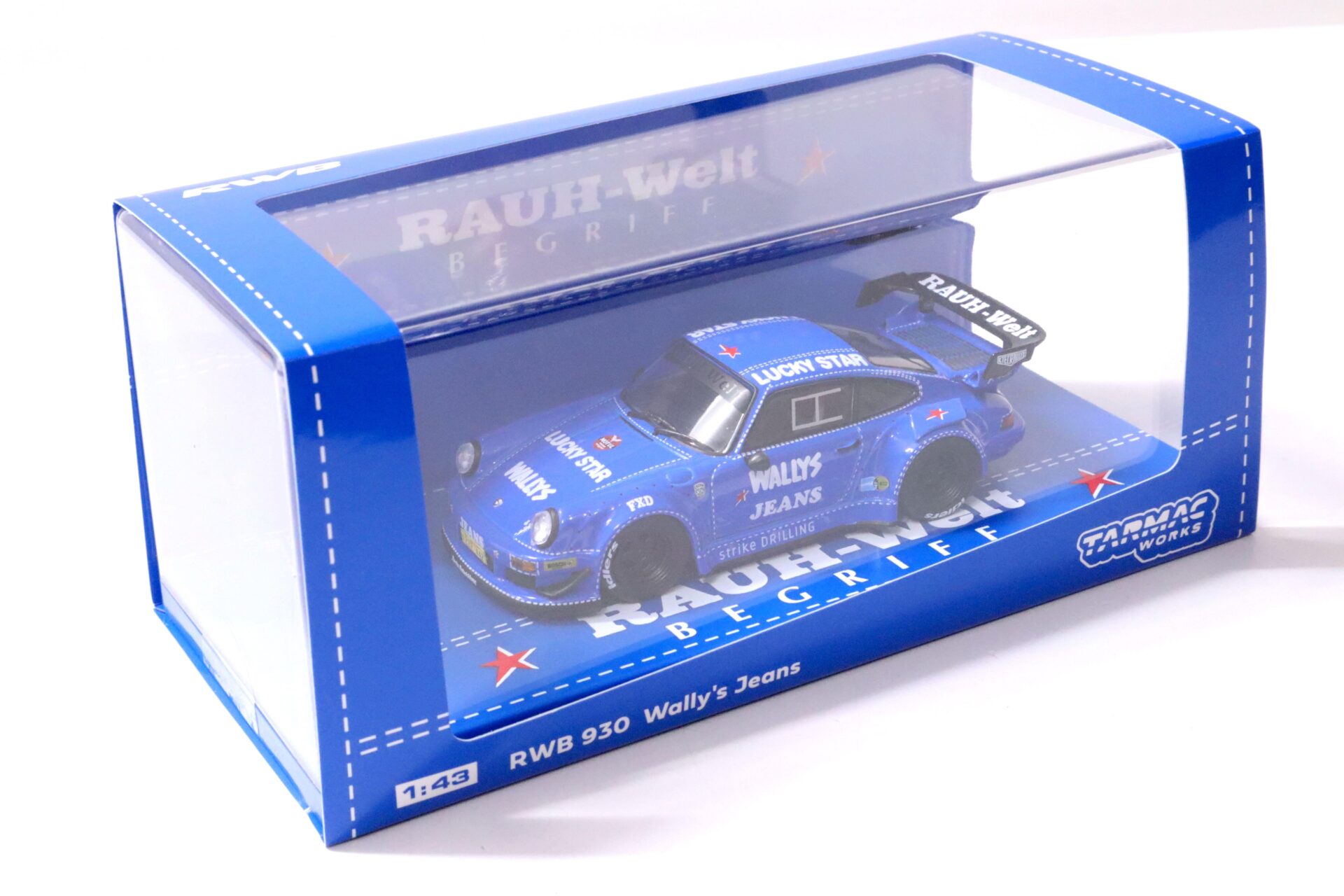 1:43 Tarmac Porsche 911 930 RWB RAUH-WELT Wally´s Jeans blue
