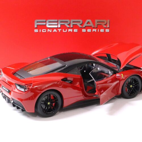 1:18 Bburago Signature Series 2015 Ferrari 488 GTB red with black roof