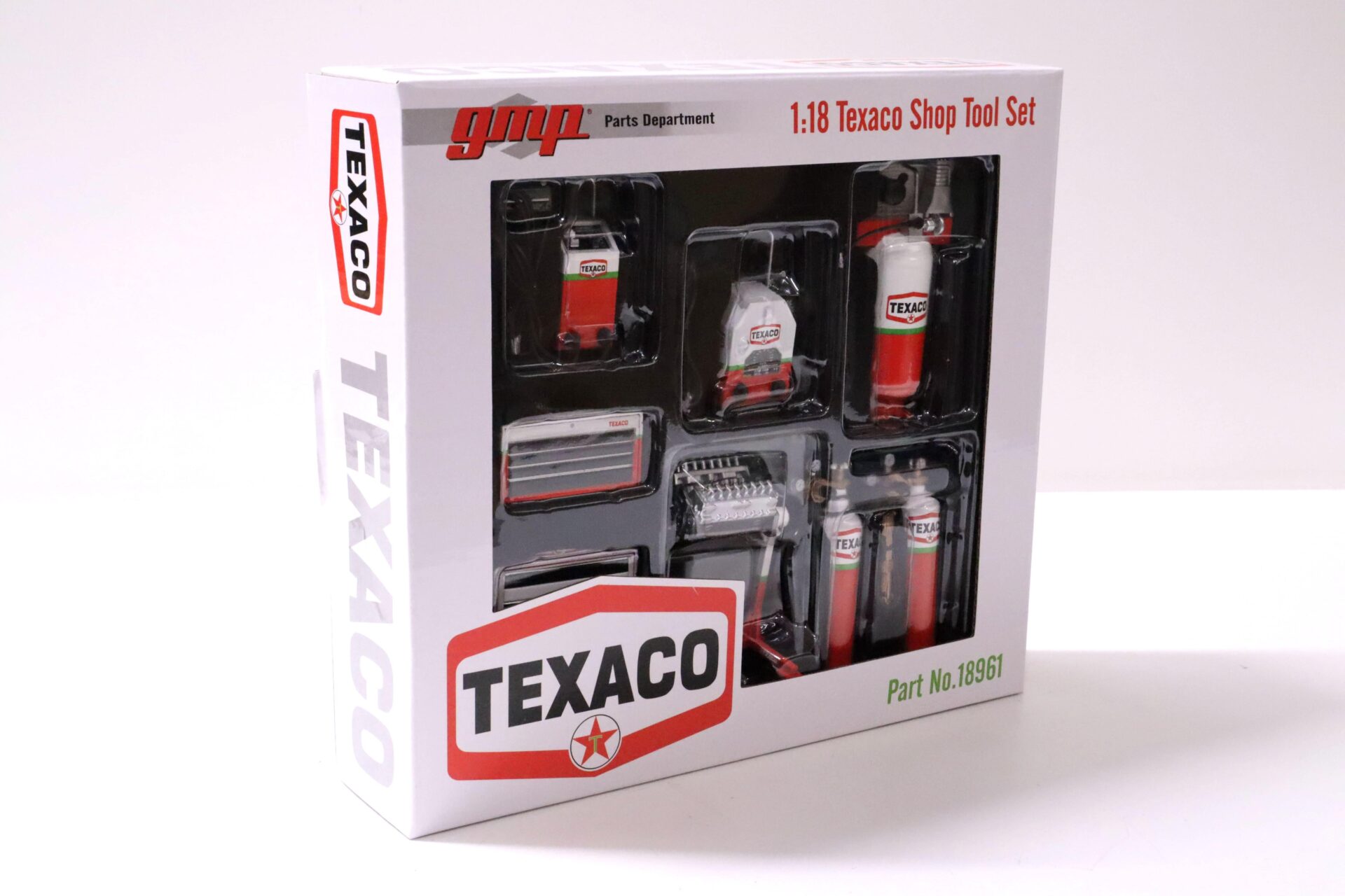 1:18 GMP TEXACO SHOP Tool Set #1 Diorama Zubehör red/ white 18961
