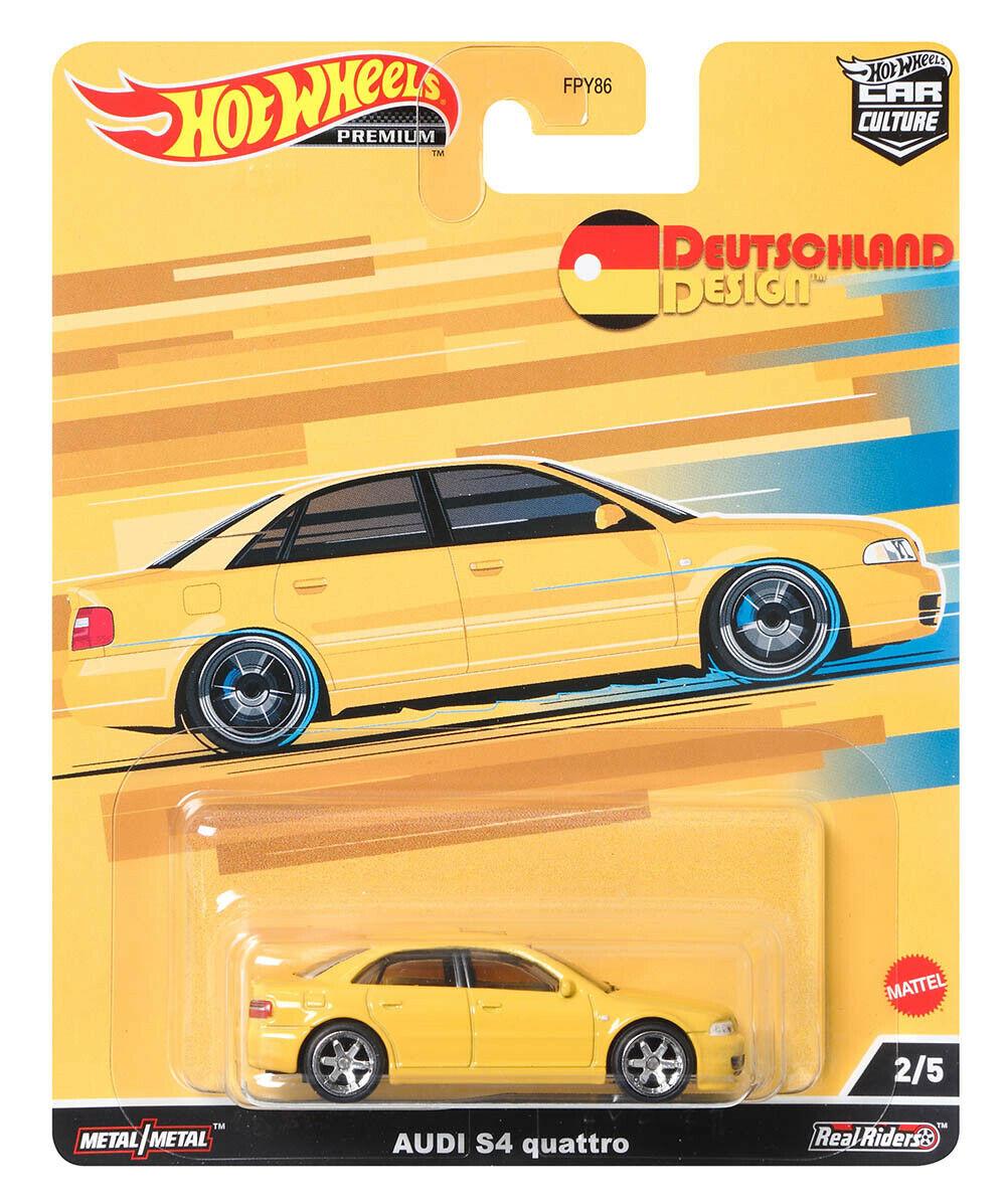 ID 64097 orig.jpg 1:64 Hot Wheels Premium Deutschland Design 2022 Audi S4 Quattro yellow