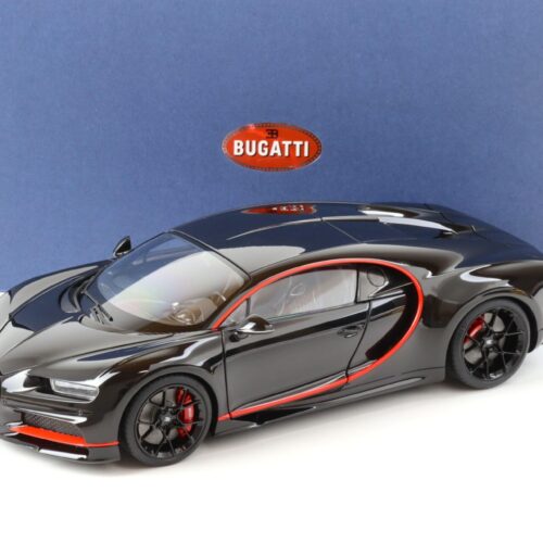 1:18 AUTOart Bugatti Chiron 2017 Nocturne black/ red accents 70991