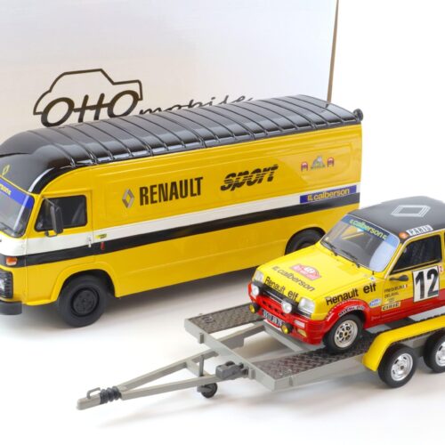 1:18 OTTO mobile OT332 Rally Set Monte Carlo 1978 Saviem SB2 + Renault + Trailer