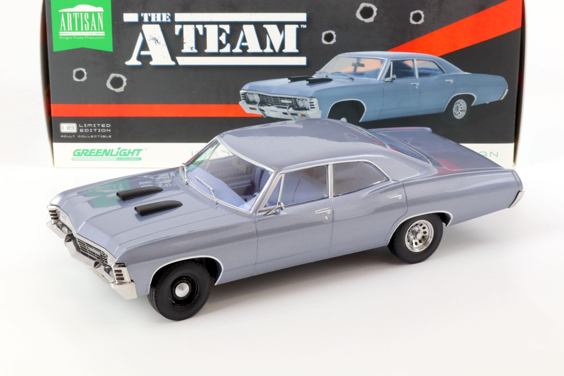ID 64645 orig.jpg 1:18 Greenlight 1967 Chevrolet Impala Sedan "The A-Team" blue