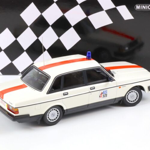 1:18 Minichamps Volvo 240 GL POLITIE BELGIUM 1986 white