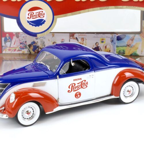 1:18 Auto World 1937 Lincoln Zephyr Pepsi Cola blue/ white/ red - Image 1