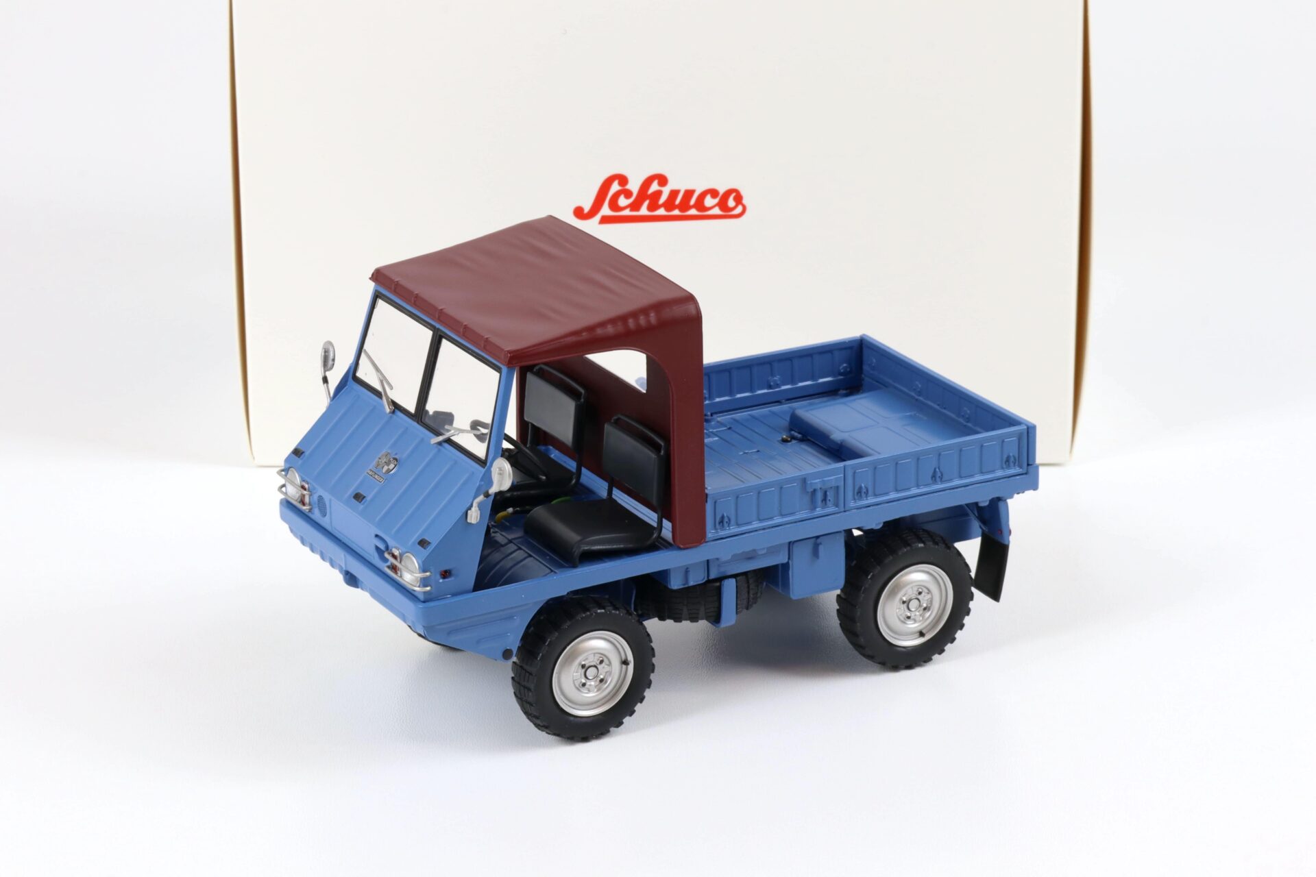 ID 65924 orig.jpg 1:18 Schuco Steyr Puch Halfinger Pritsche blue 1971