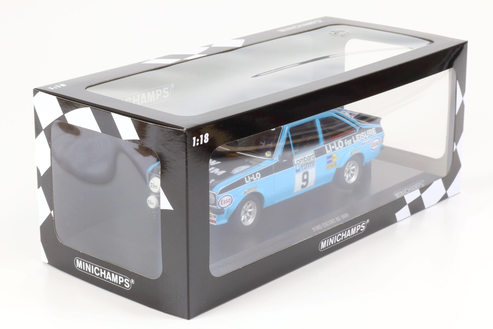 1:18 Minichamps Ford Escort RS 1800 Esso Clark/ Wilson #9 Lombard RAC Rally 1978