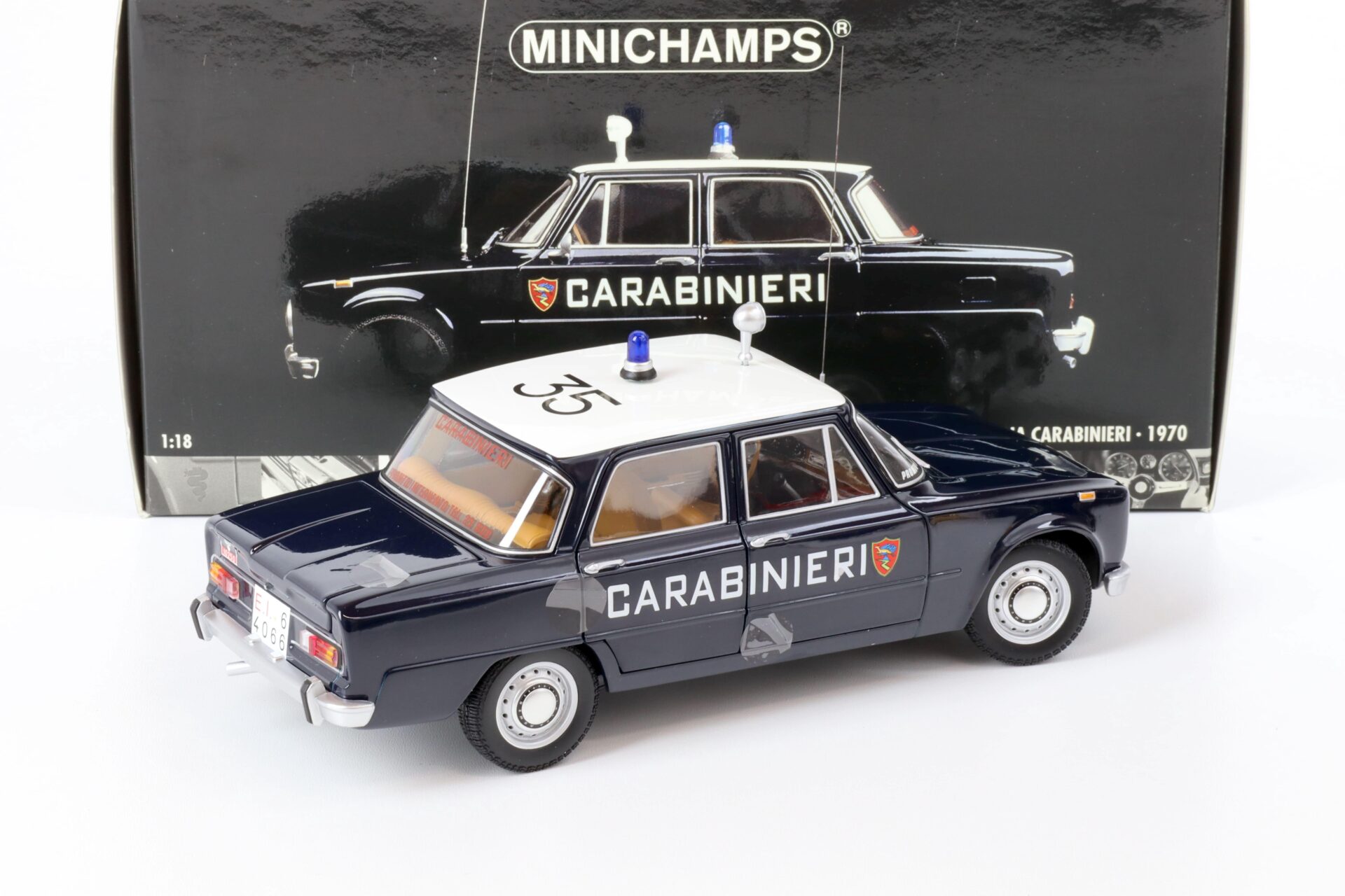 1:18 Minichamps Alfa Romeo Giulia CARABINIERI 1970 dark blue