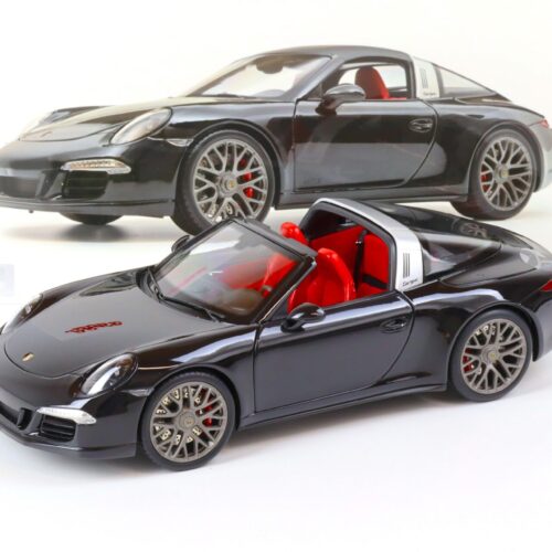 1:18 Schuco Porsche 911 (991) Carrera 4 GTS Targa black/ red