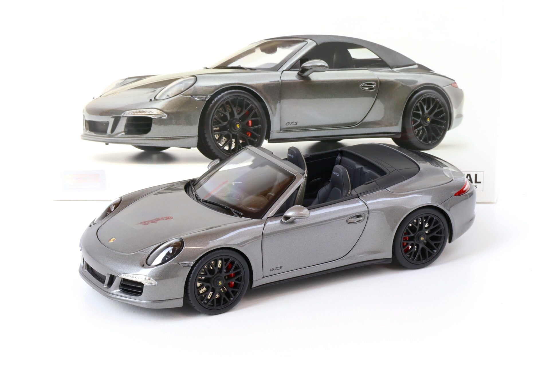 ID 67303 orig.jpg 1:18 Schuco Porsche 911 (991) Carrera GTS Cabriolet grey metallic