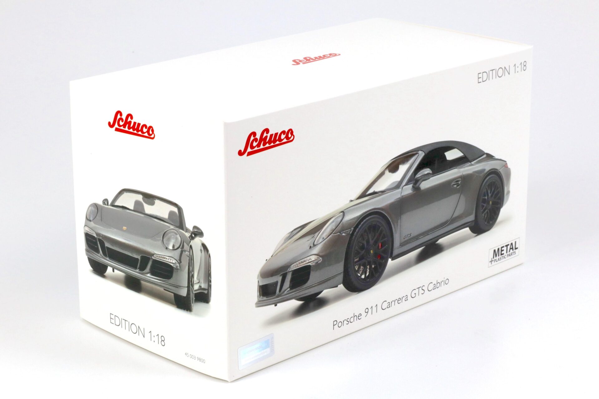 1:18 Schuco Porsche 911 (991) Carrera GTS Cabriolet grey metallic