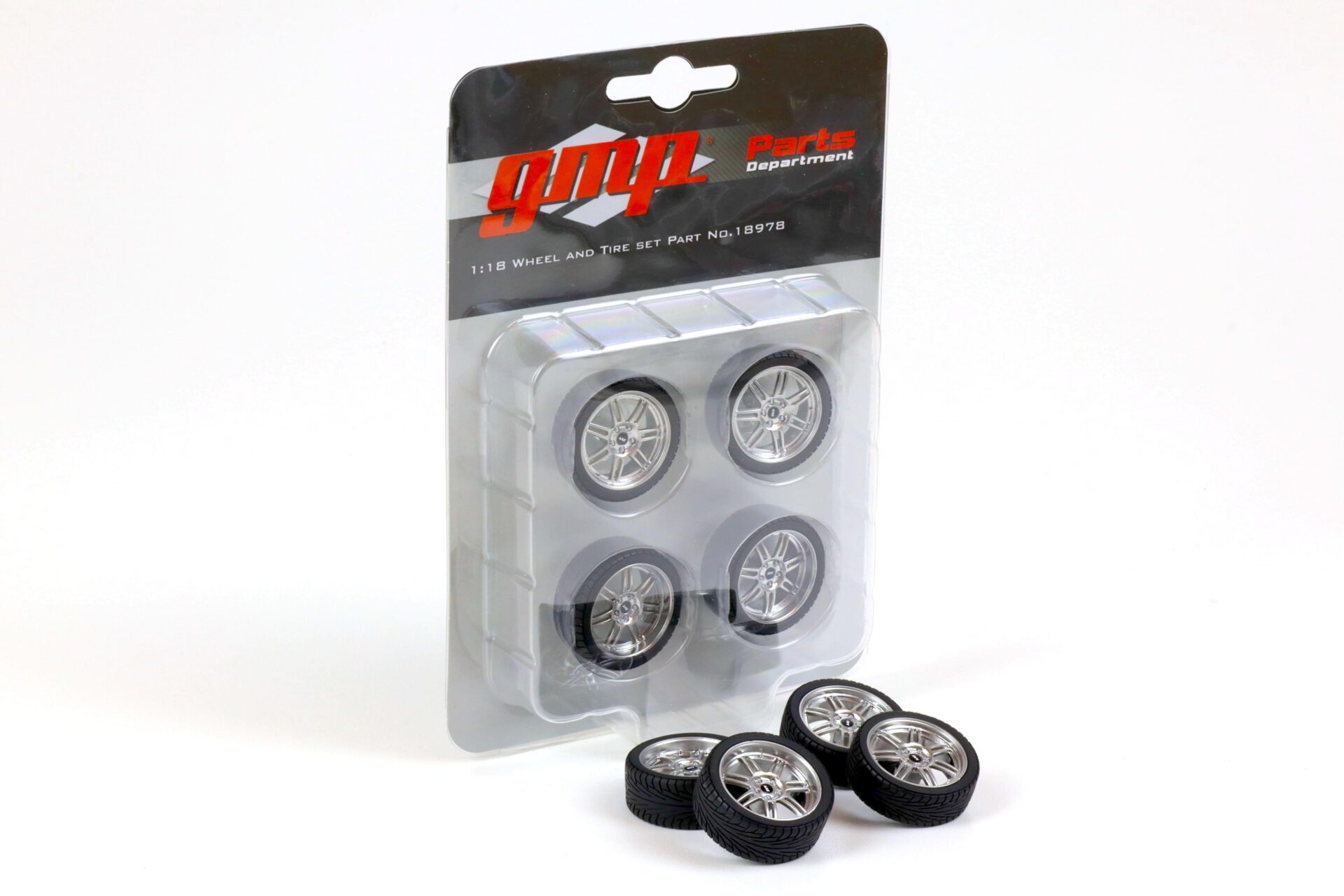 ID 67969 orig.jpg 1:18 GMP Zubehör Wheel and Tire Set Custom SVT 7-Spoke Räder 18978