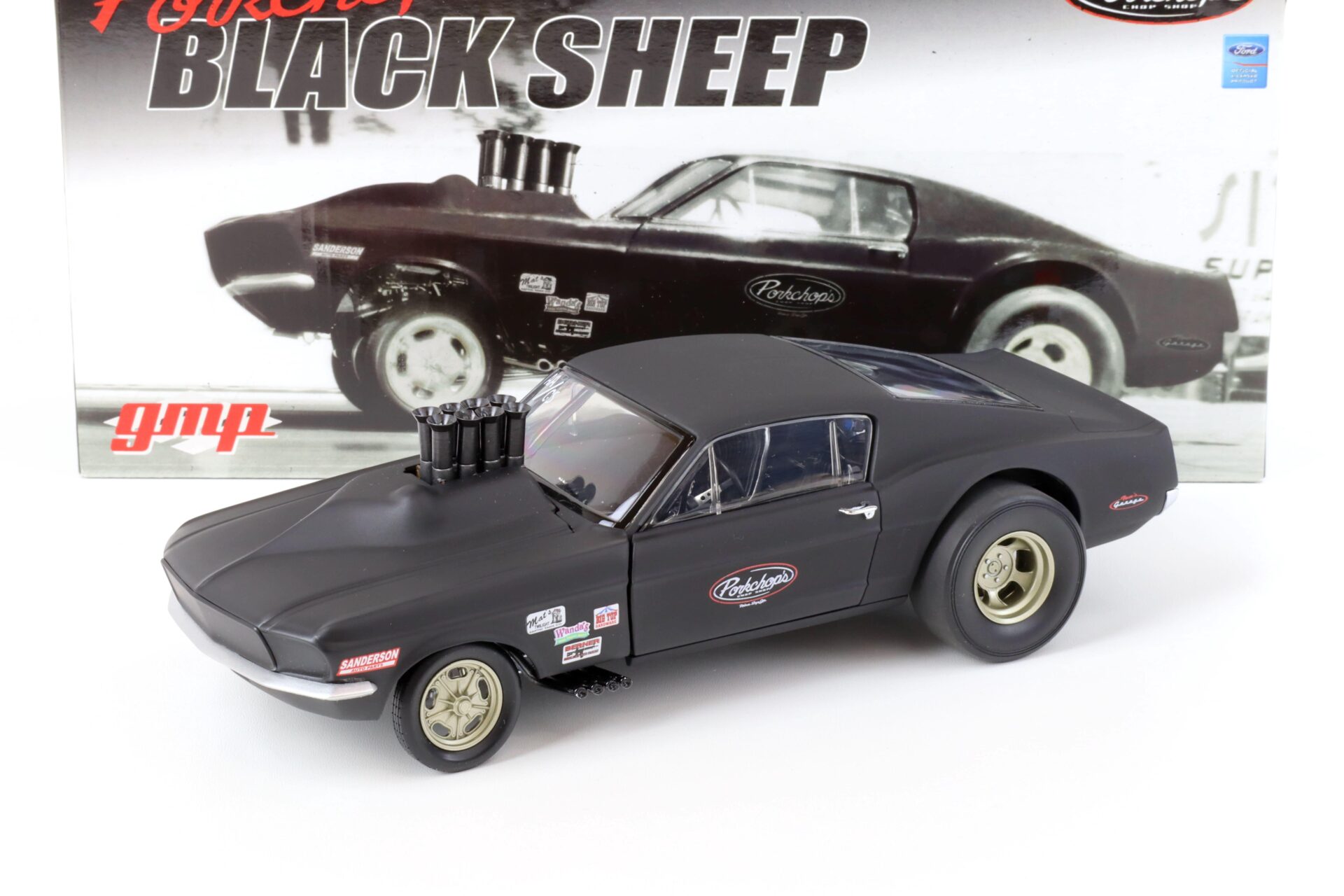 ID 68195 orig.jpg 1:18 GMP 1967 Ford Mustang Porkchop´s BLACK SHEEP matt black