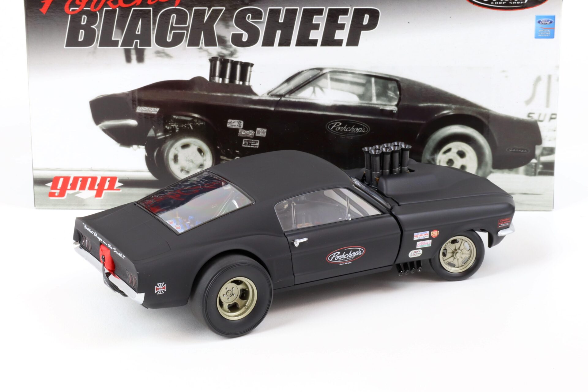 1:18 GMP 1967 Ford Mustang Porkchop´s BLACK SHEEP matt black