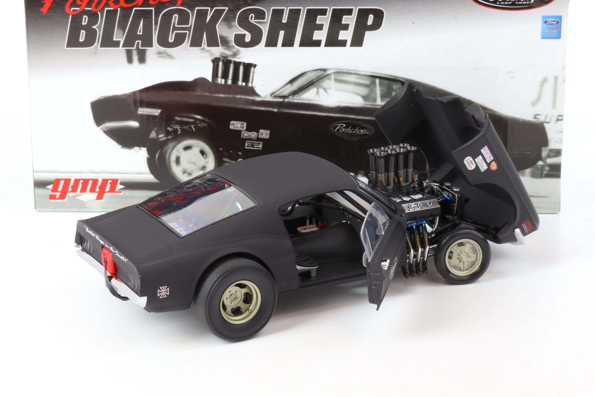 1:18 GMP 1967 Ford Mustang Porkchop´s BLACK SHEEP matt black