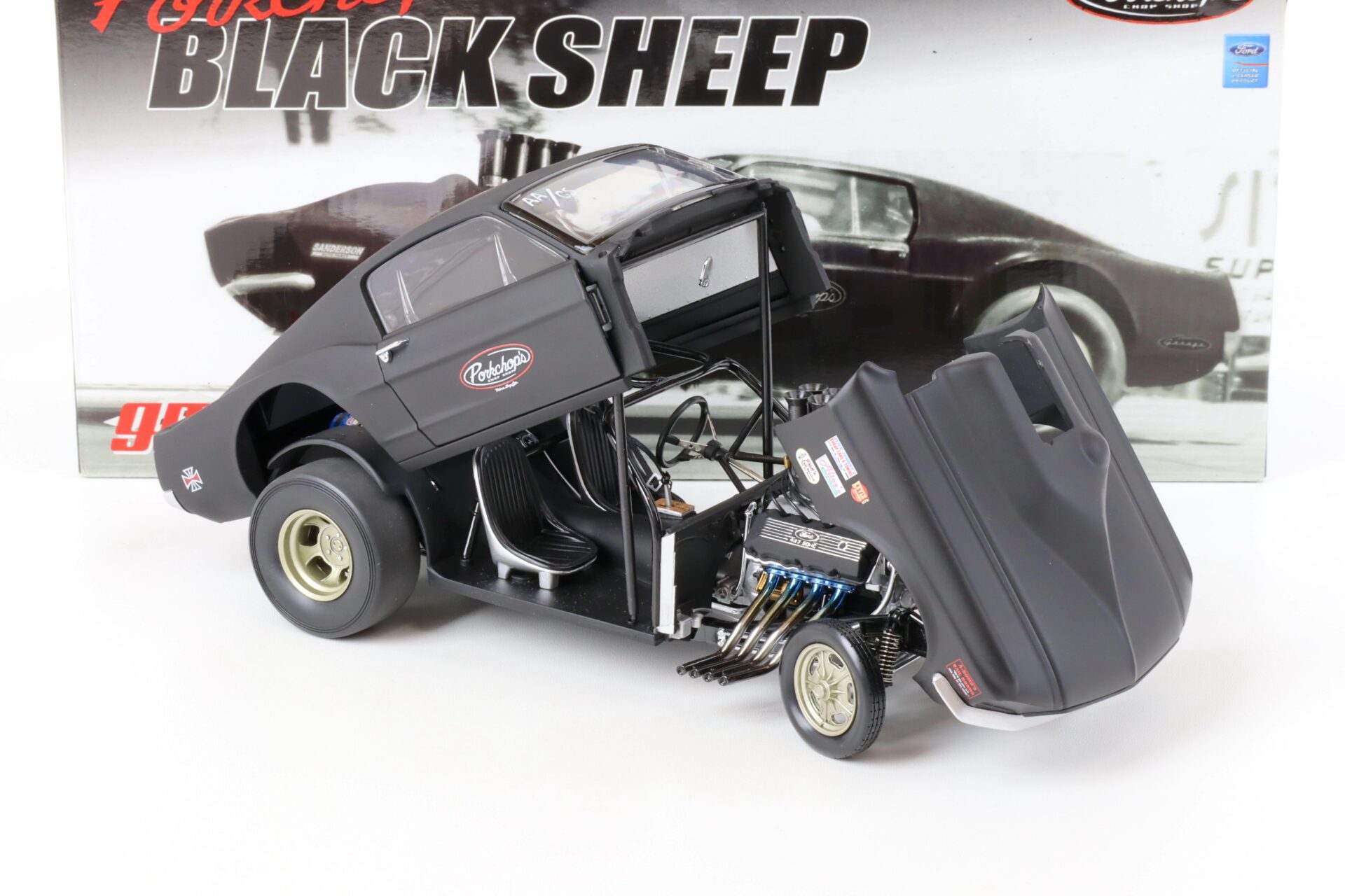 1:18 GMP 1967 Ford Mustang Porkchop´s BLACK SHEEP matt black