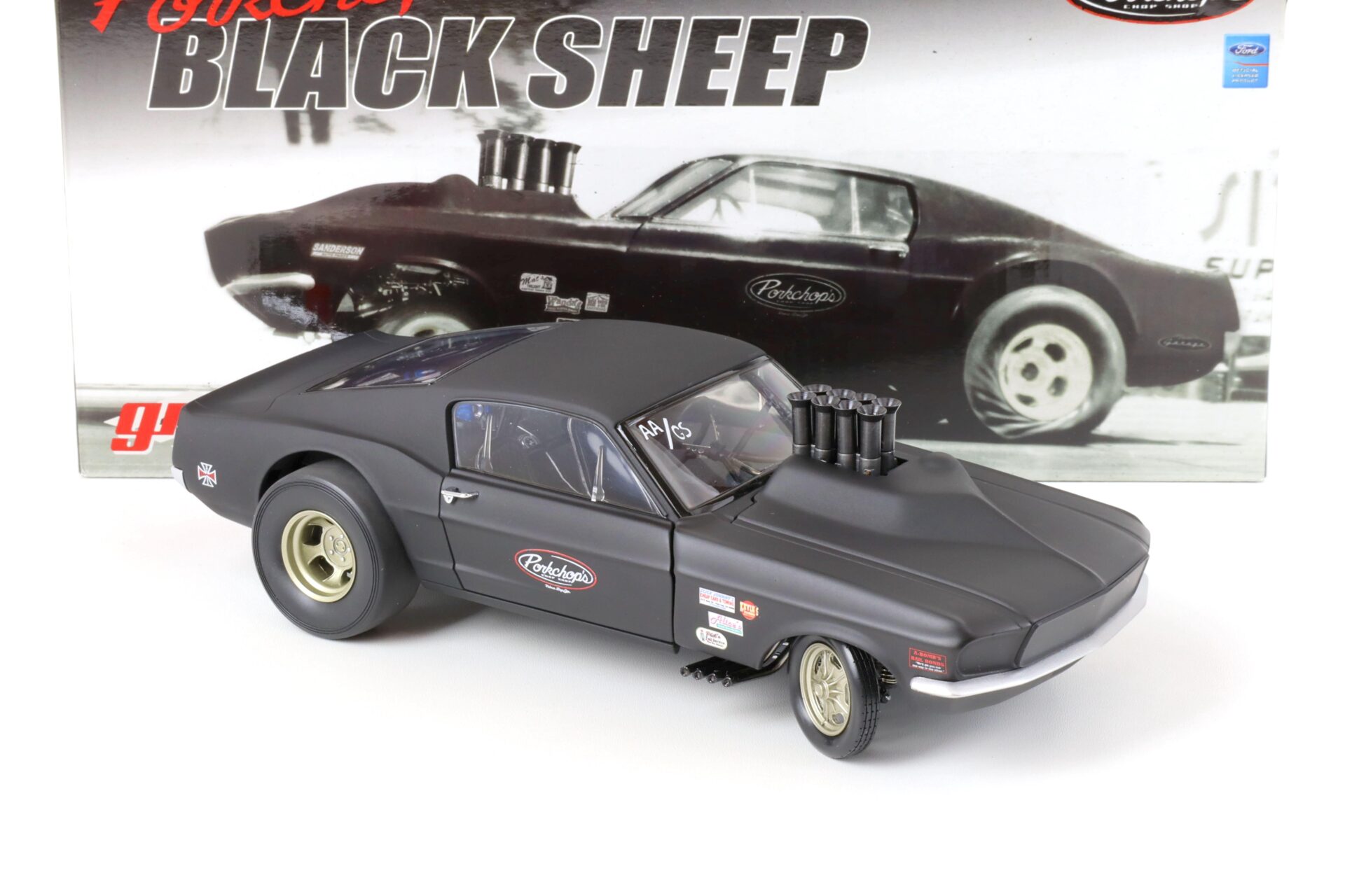1:18 GMP 1967 Ford Mustang Porkchop´s BLACK SHEEP matt black
