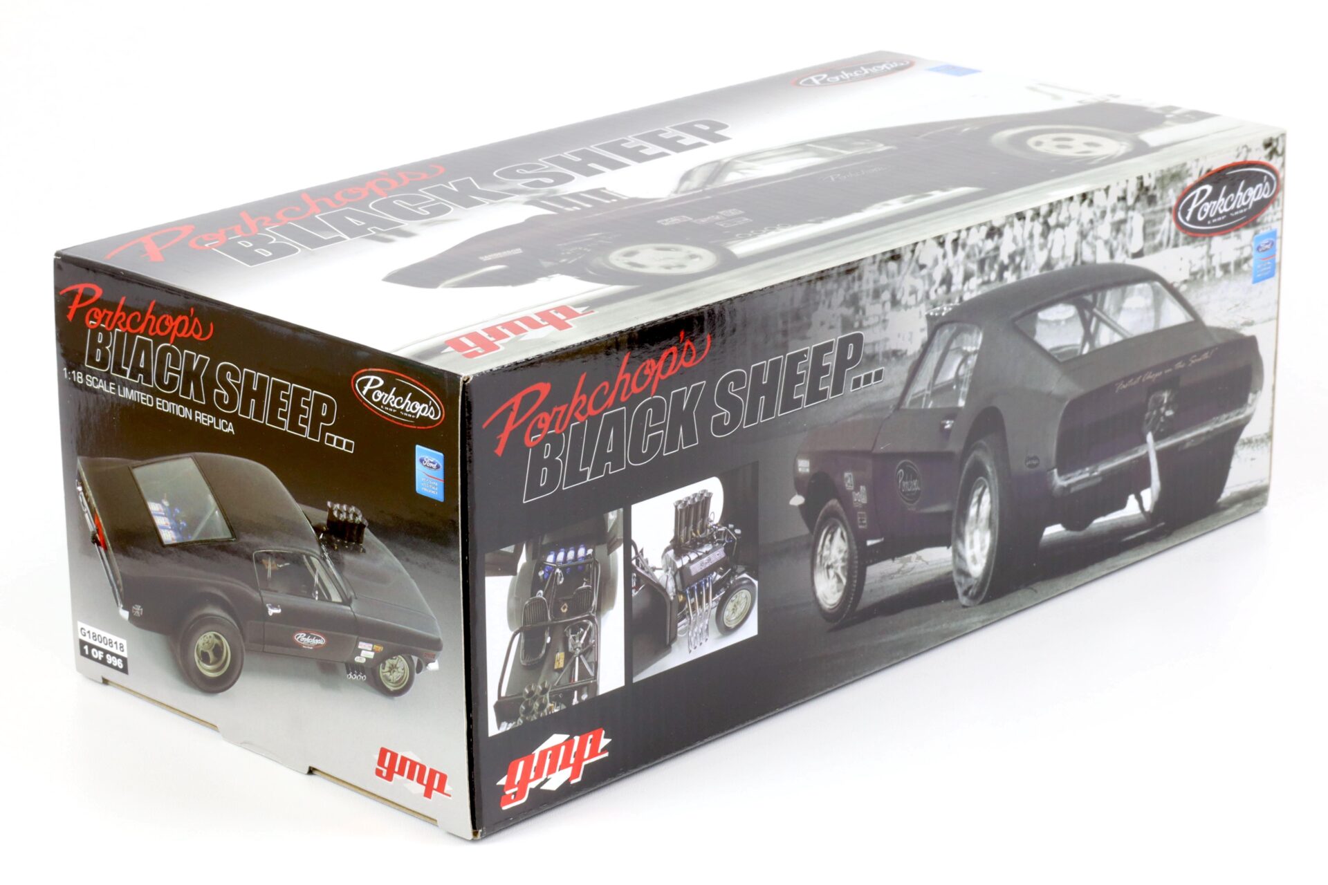 1:18 GMP 1967 Ford Mustang Porkchop´s BLACK SHEEP matt black