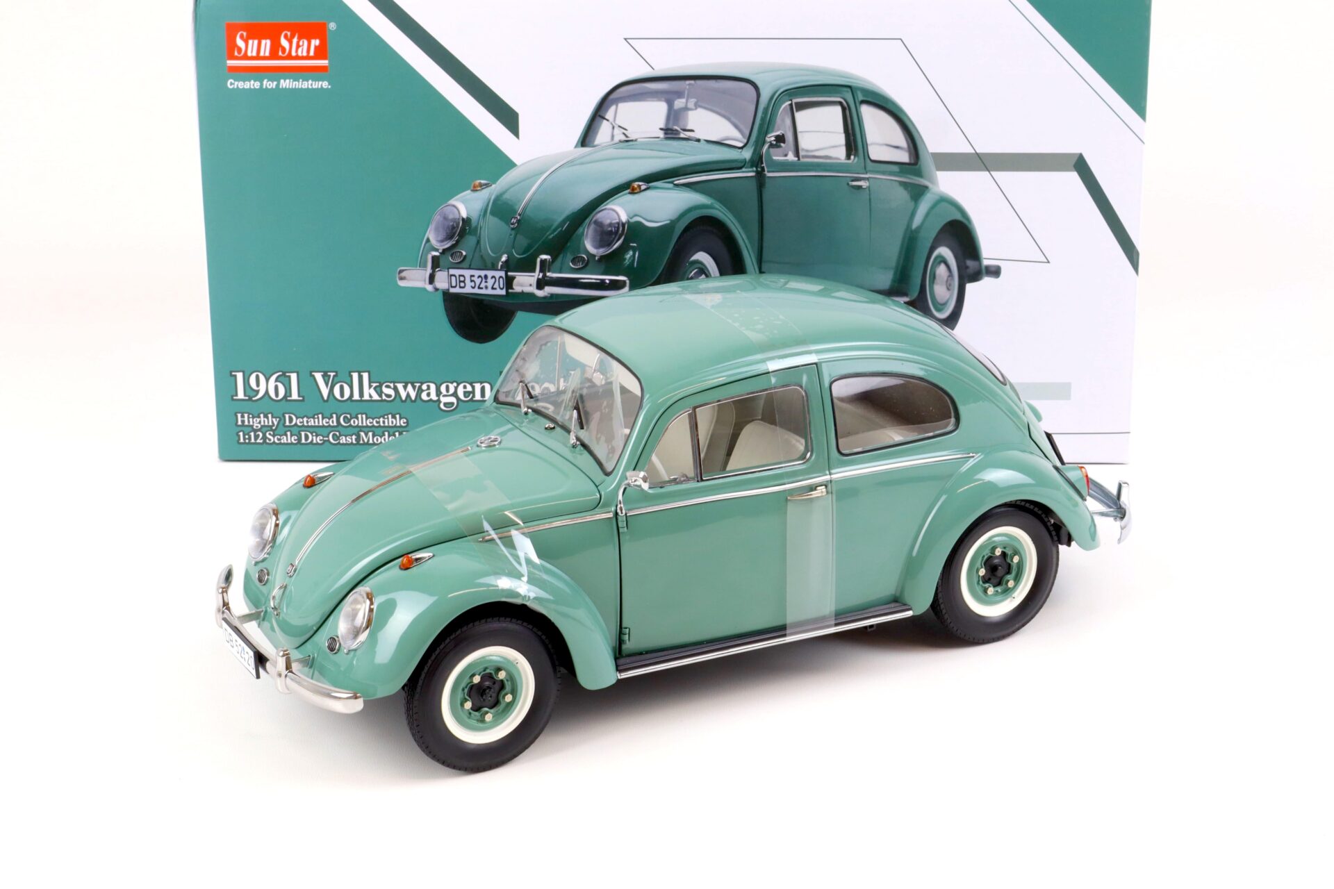 ID 68329 orig.jpg 1:12 Sun Star 1961 Volkswagen VW Beetle Käfer Saloon turquoise green 5220