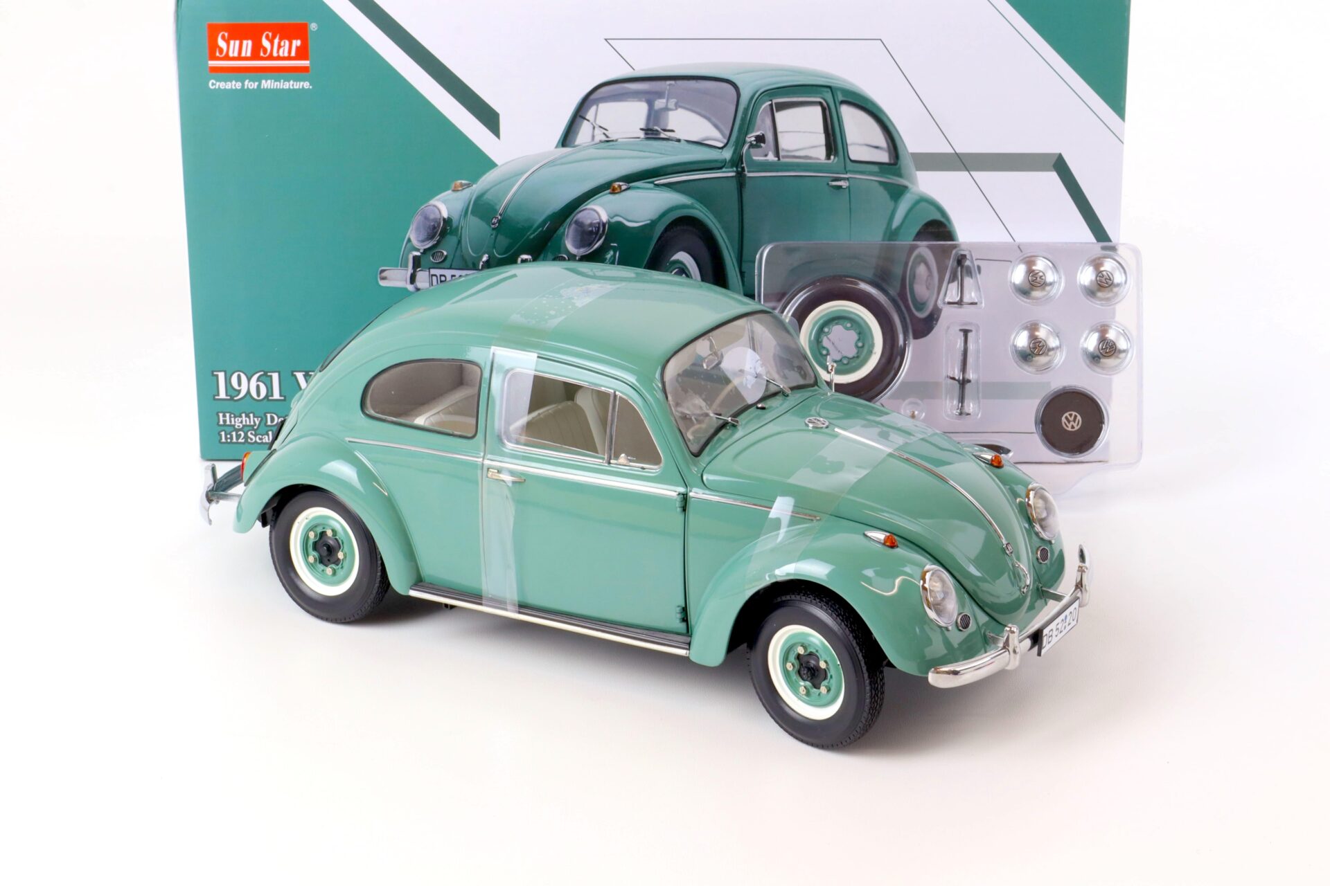 1:12 Sun Star 1961 Volkswagen VW Beetle Käfer Saloon turquoise green 5220