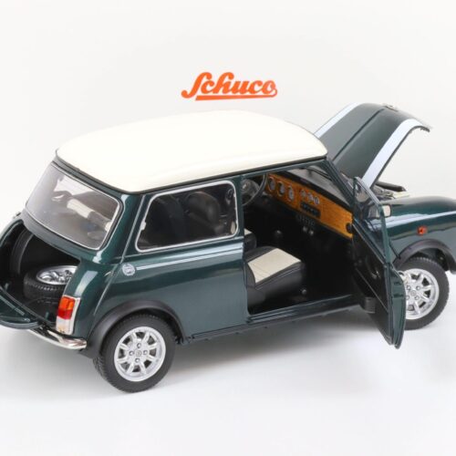 1:12 Schuco Mini Cooper British racing green/ white stripes 450671500