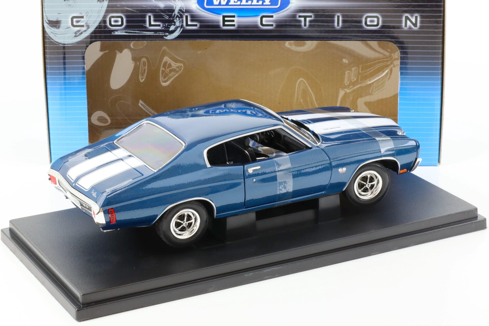1:18 Welly 1970 Chevrolet Chevelle SS 454 Coupe blue metallic/ white stripes