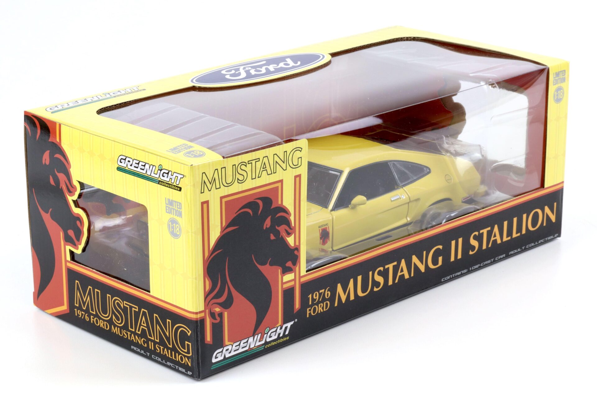 1:18 Greenlight 1976 Ford Mustang II Stallion yellow