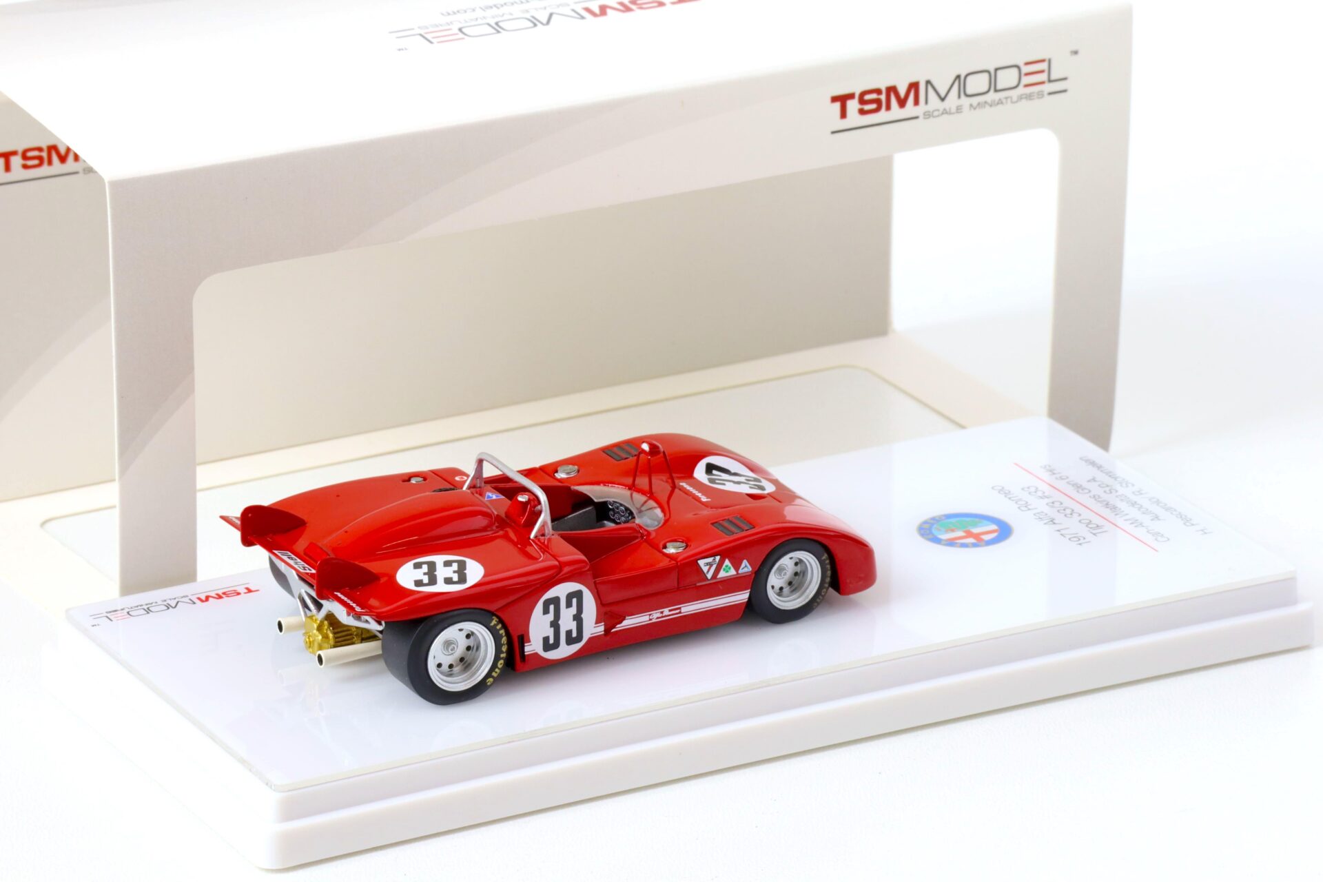 1:43 TSM 1971 Alfa Romeo Tipo 33/3 Can-Am #33 Watkins Glen 6h Autodelta SPA