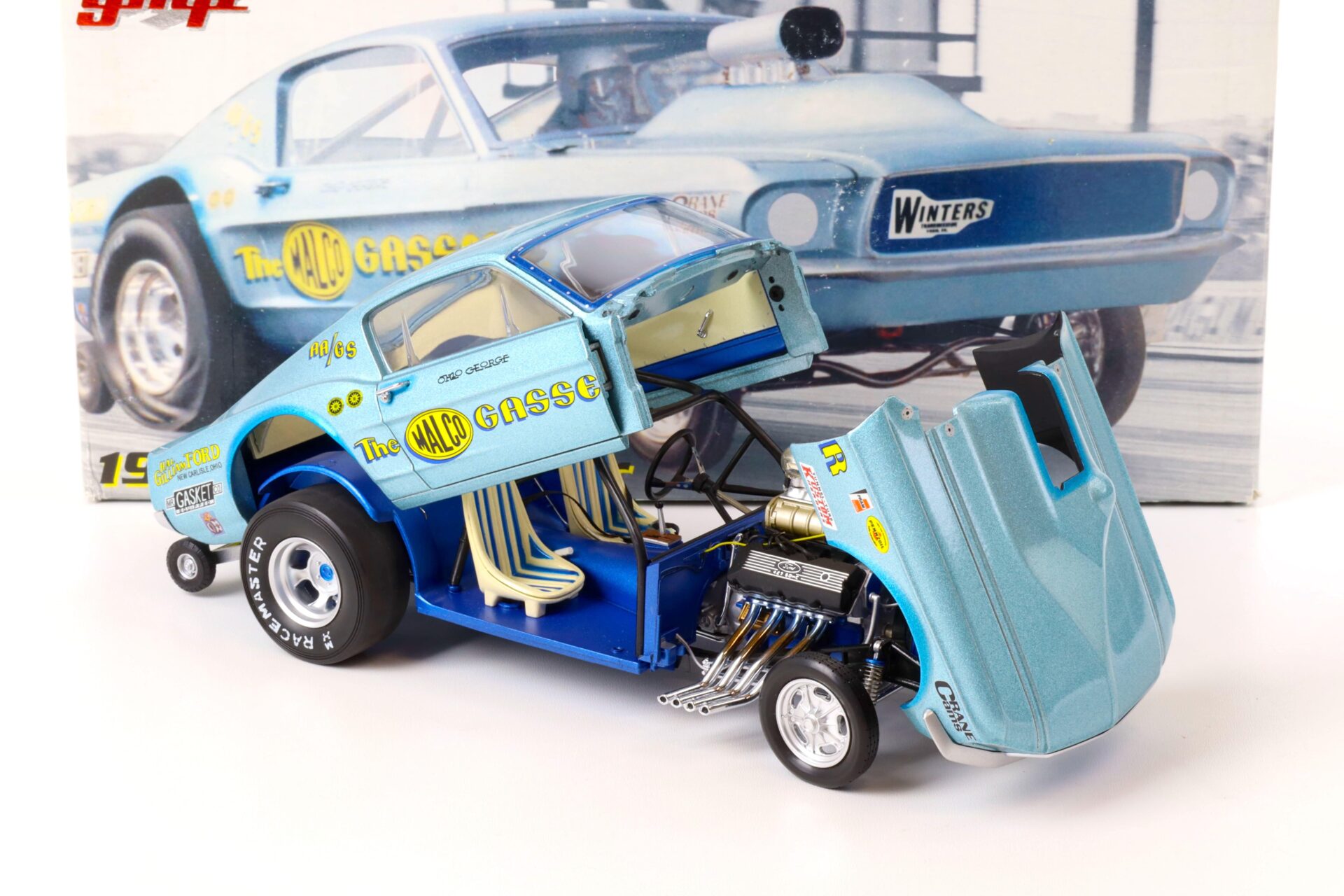 1:18 GMP 1967 Ford Mustang Ohio George´s Malco Gasser blue D00014051