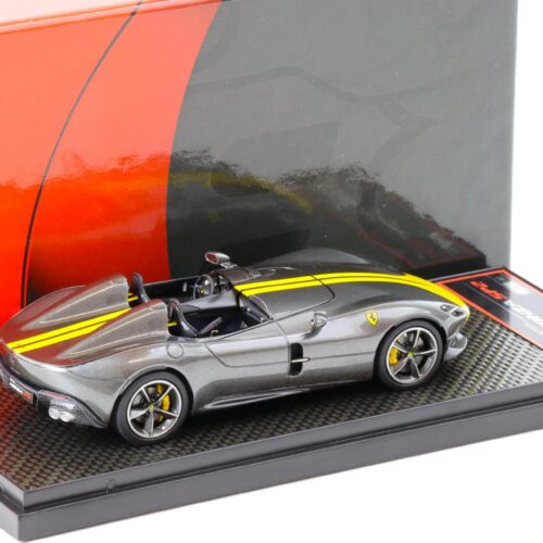 1:43 BBR Ferrari Monza SP2 Icona Canna di fucile grey/ yellow - Limited 40 pcs.