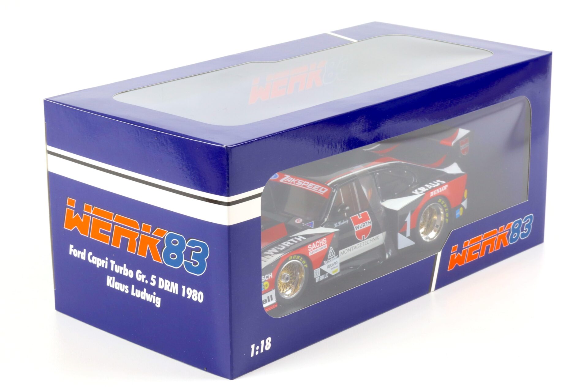 1:18 WERK83 Ford Capri Turbo Gr.5 #1 DRM 1980 Klaus Ludwig WÜRTH