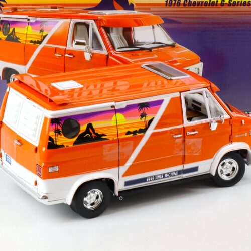 1:18 ACME 1976 Chevrolet G-Series VAN Good Times Machine orange