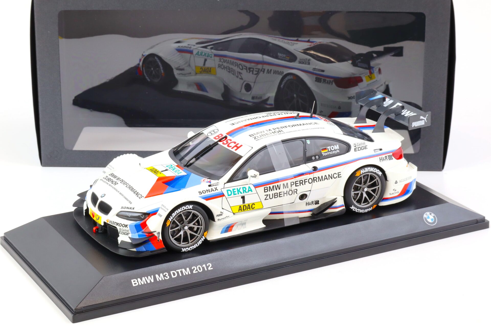 1:18 Minichamps BMW M3 DTM (E92) 2012 Martin Tomczyk Team RMG #1 DEALER VERSION