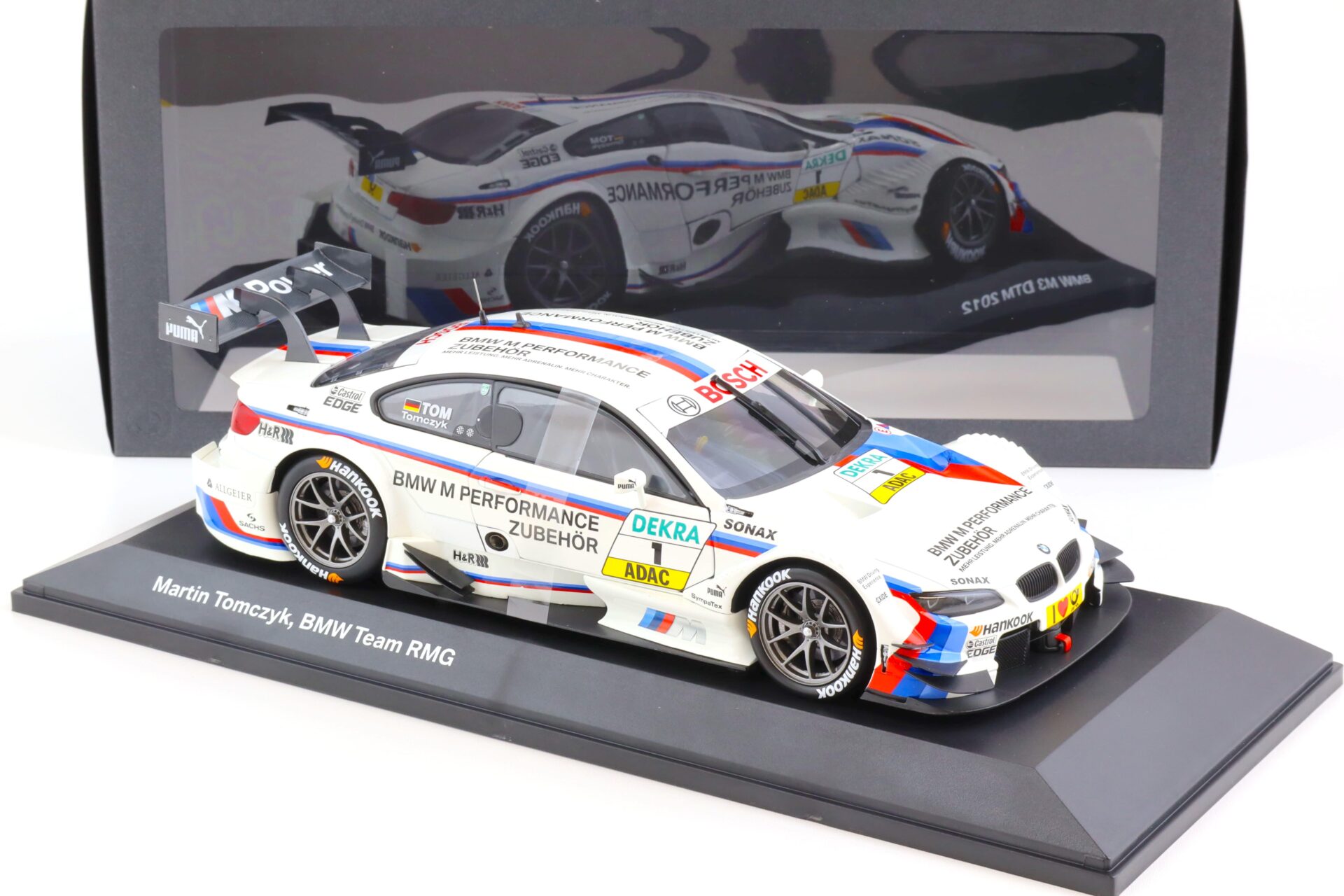 1:18 Minichamps BMW M3 DTM (E92) 2012 Martin Tomczyk Team RMG #1 DEALER VERSION