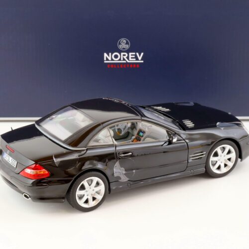 1:18 Norev Mercedes SL 500 R230 Convertible 2003 black 183840 - Image 4
