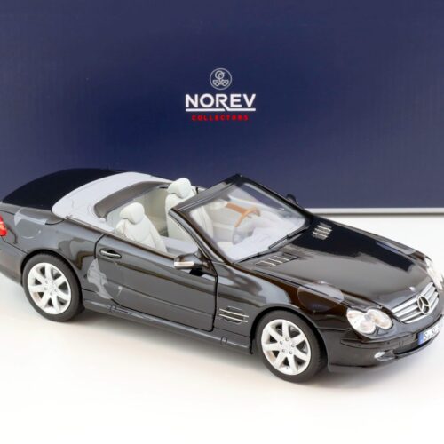 1:18 Norev Mercedes SL 500 R230 Convertible 2003 black 183840 - Image 2
