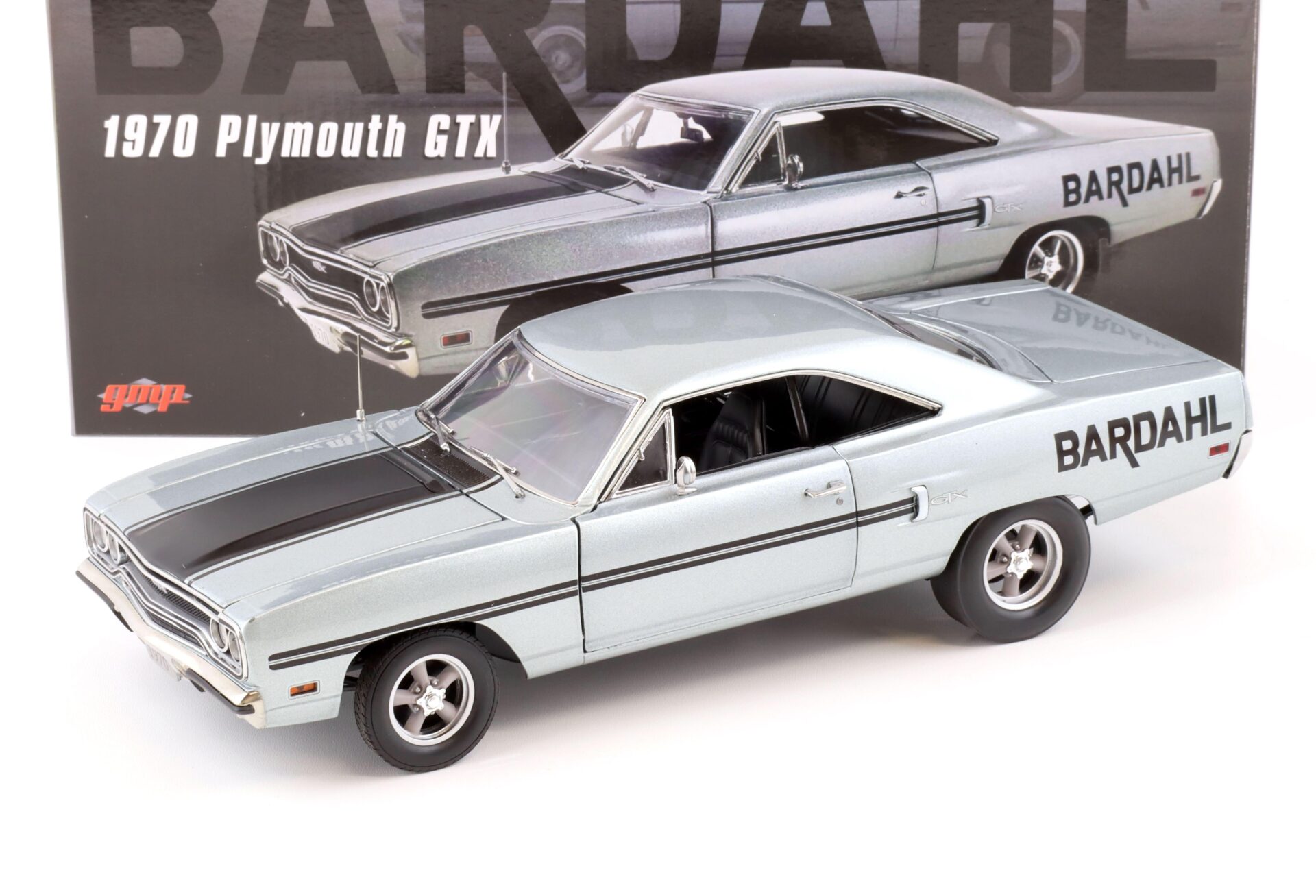 ID 71896 orig.jpg 1:18 GMP 1970 Plymouth GTX Dart Car BARDAHL Al Young grey metallic