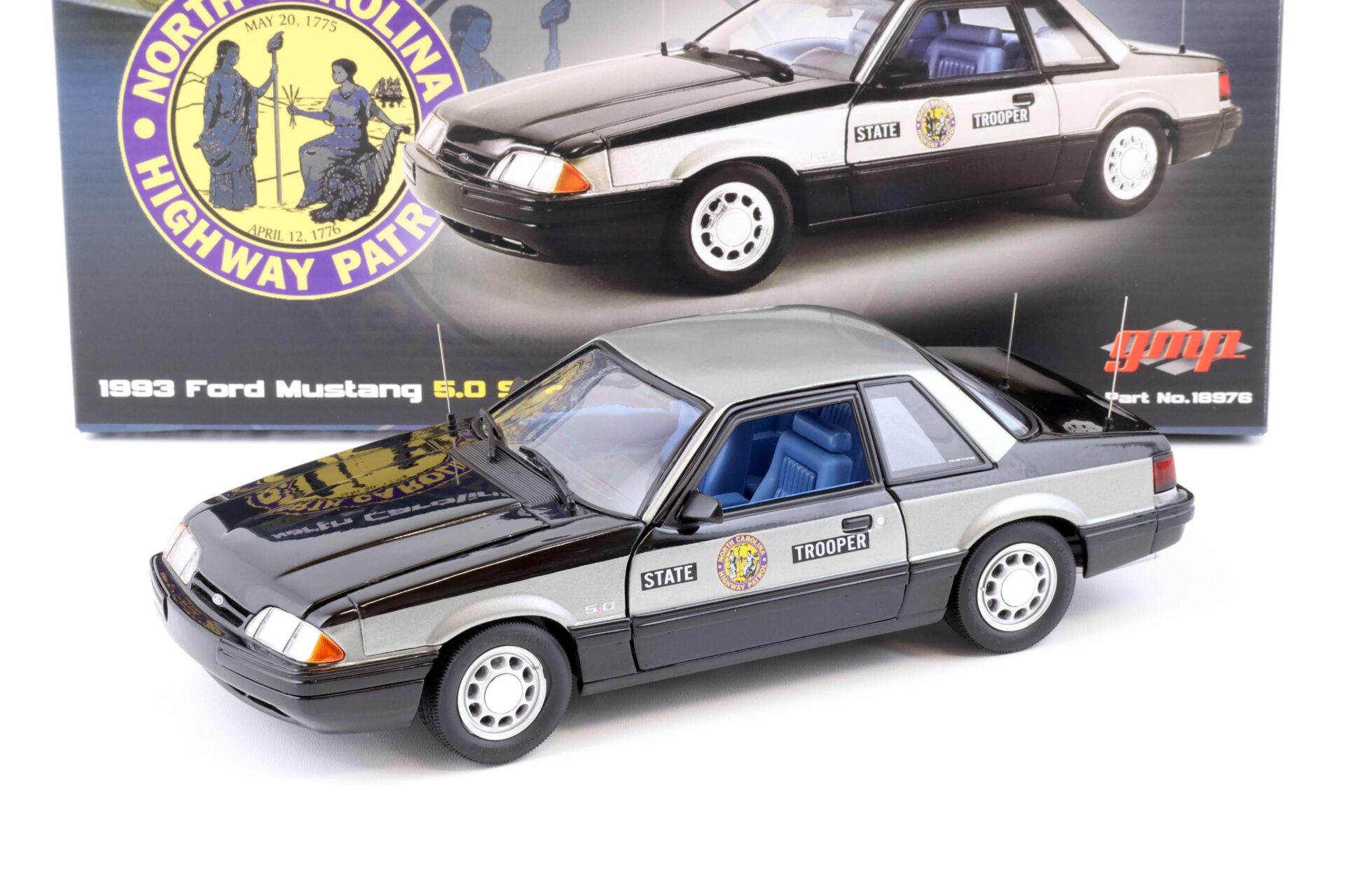 ID 71908 orig.jpg 1:18 GMP 1993 Ford Mustang 5.0 SSP North Carolina Highway Patrol State Trooper