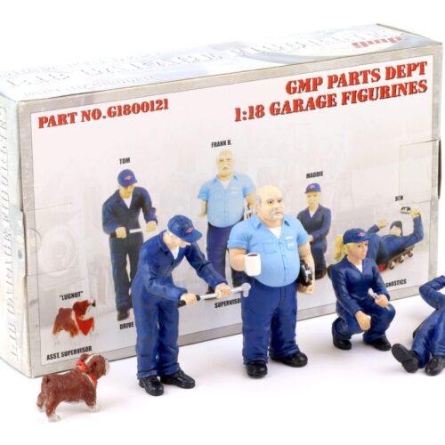 1:18 GMP Parts Dept Garage Figurines Set 4 pcs. Zubehör Figuren G1800121