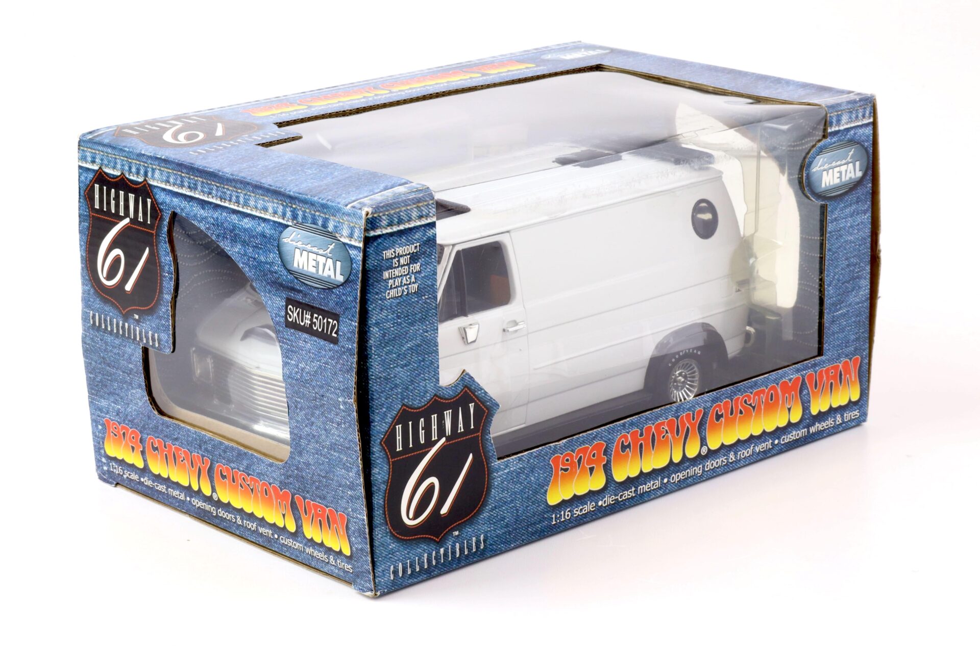 1:16 - 1:18 Highway61 Chevrolet G-Series 1974 Chevy Custom Van white