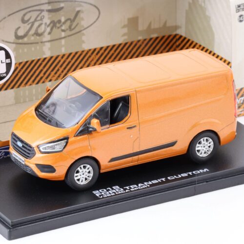 1:43 Greenlight 2018 Ford Transit Custom V362 MCA Sport VAN Kasten orange glow